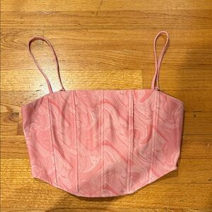 Pink Marble Corset Top
